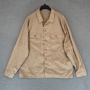 Vince long sleeve button up Men's XXL Beige Shirt Stretch chest pockets